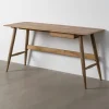 Escritorio de Madera de Mango Natural con Cajón 615243