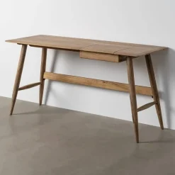 Escritorio de Madera de Mango Natural con Cajón 615243