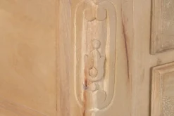 Escritorio de Madera Maciza con Acabado Decapé Natural y 5 Cajones MB-223361