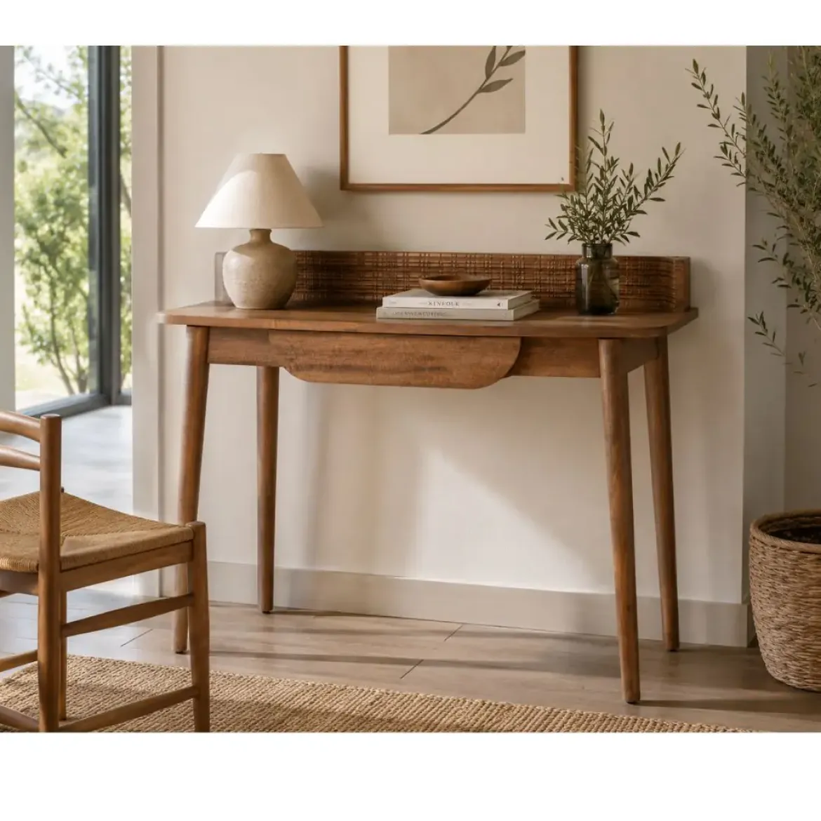 Escritorio de Madera Maciza de Mango con Taracea SANAT 0747334
