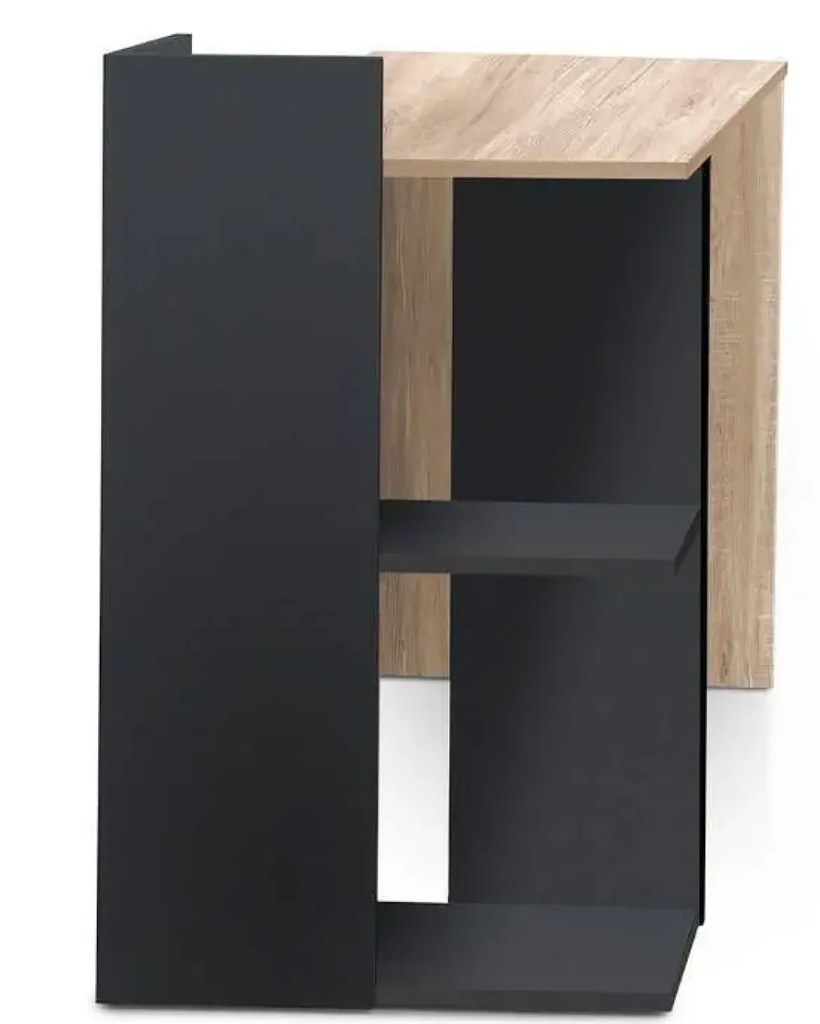 Escritorio de Melamina Color Roble-Negro HELLEN II MBLESC0000002
