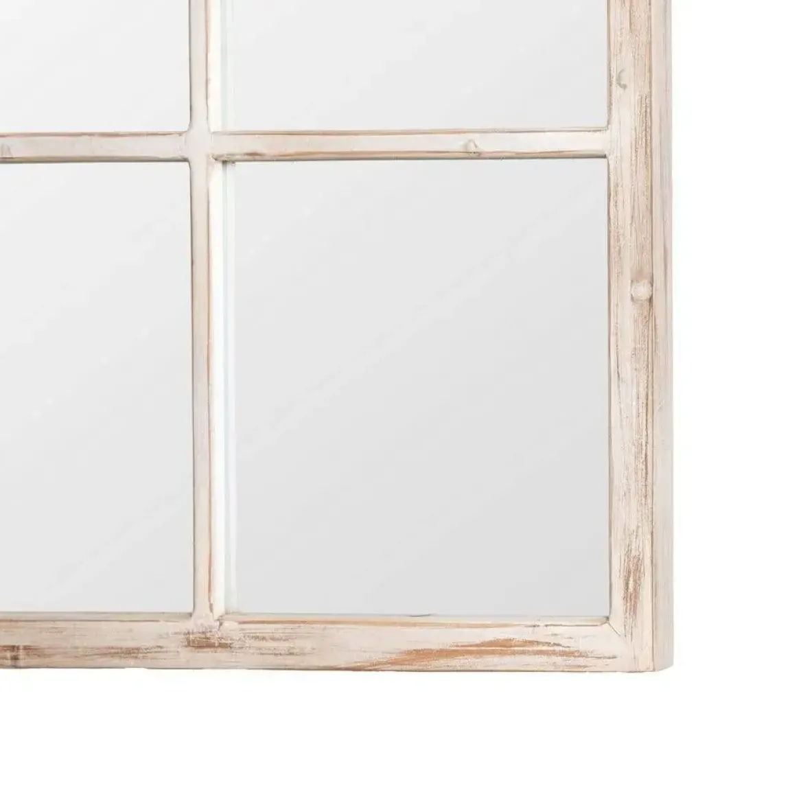 Espejo Blanco Rozado 90x180 cm de Madera de Abeto con Colocación Dual 615027