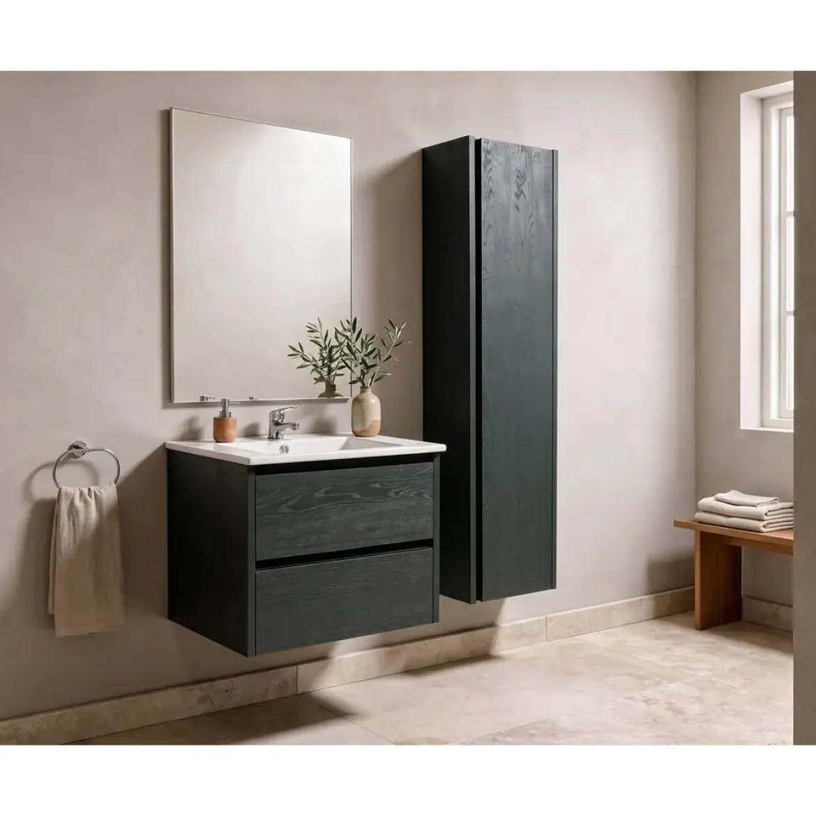 Espejo de Baño Rectangular de 79 × 59 cm FAMILY TECH