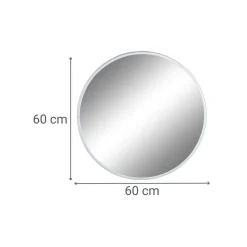 Espejo Decorativo de Hierro Plateado 60x60 ES-204893