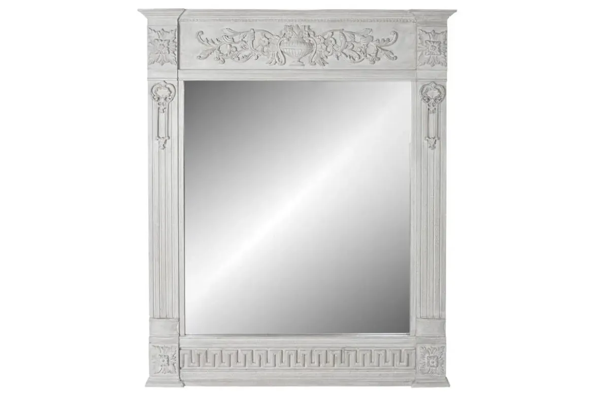 Espejo Decorativo de Mango y MDF Gris para Pared ES-201128