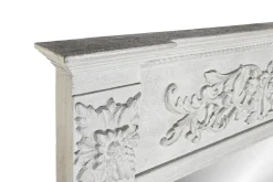Espejo Decorativo de Mango y MDF Gris para Pared ES-201128