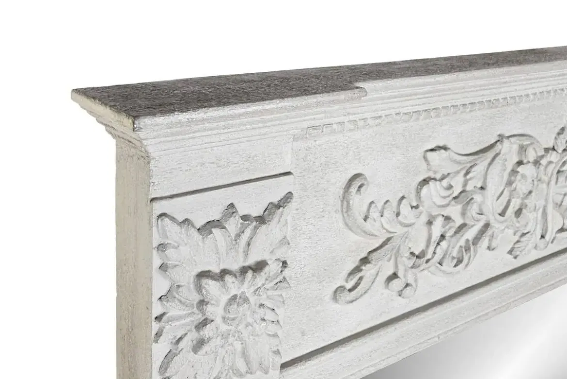 Espejo Decorativo de Mango y MDF Gris para Pared ES-201128