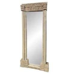 Espejo Decorativo de Teca Natural Formato Vertical ES-227236