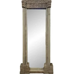 Espejo Decorativo de Teca Natural Formato Vertical ES-227236