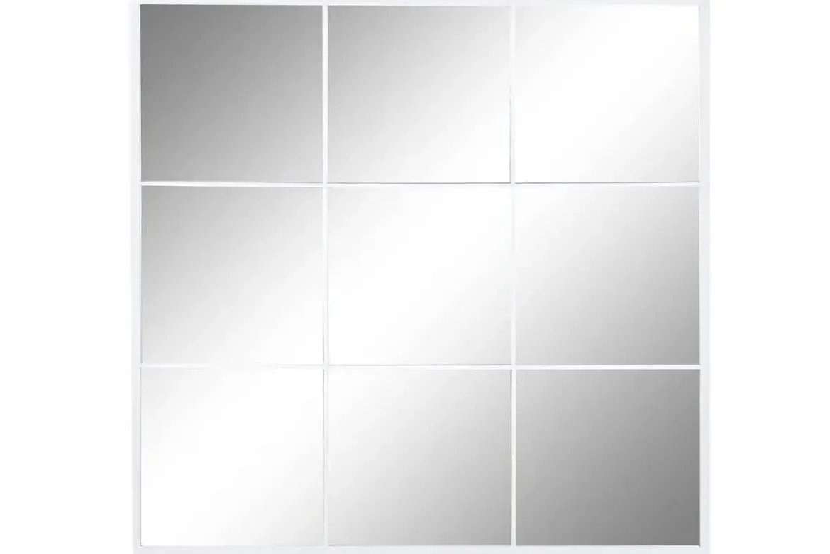 Espejo de Pared Cuadrado en Hierro Blanco Ventana ES-204880
