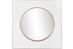 Espejo de Pared Cuadrado en Metal Blanco ES-209305