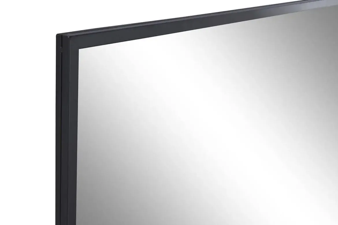 Espejo de Pared de Cristal y Hierro Negro de 90x120 cm ES-195697
