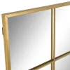 Espejo de Pared de Cristal y Hierro Dorado de 90x120 cm ES-198819