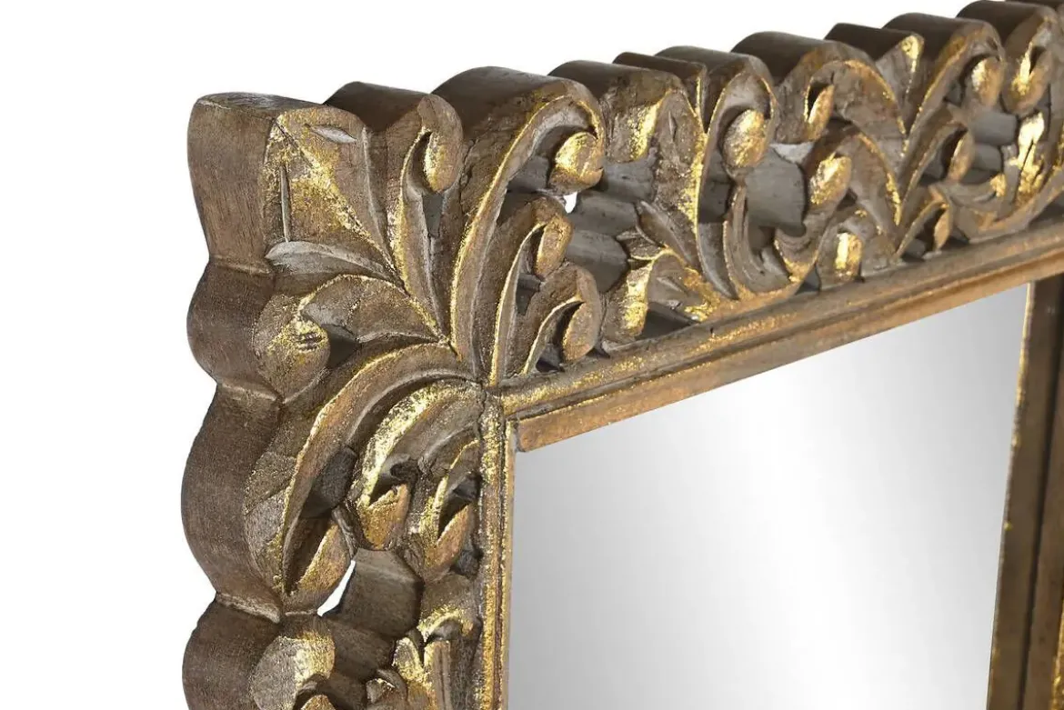 Espejo de Pared Tallado Dorado ES-205158
