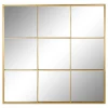 Espejo de Pared Tipo Ventana de Hierro Dorado 90x90 cm ES-198818
