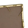 Espejo de Pared Vertical de Cristal y Hierro Dorado de 90 cm ES-215377