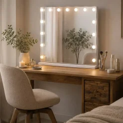 Espejo de Tocador LED con 18 Bombillas Táctil ES-233169