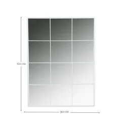 Espejo efecto Ventana de Hierro color Blanco 120 cm ES-204881
