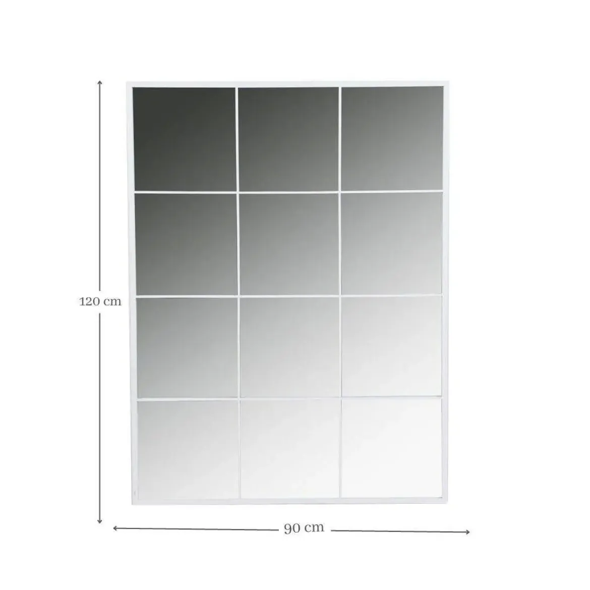 Espejo efecto Ventana de Hierro color Blanco 120 cm ES-204881