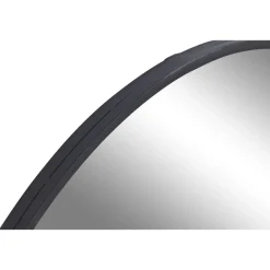 Espejo Redondo de Hierro Cristal Negro 80x2x80 ES-204890