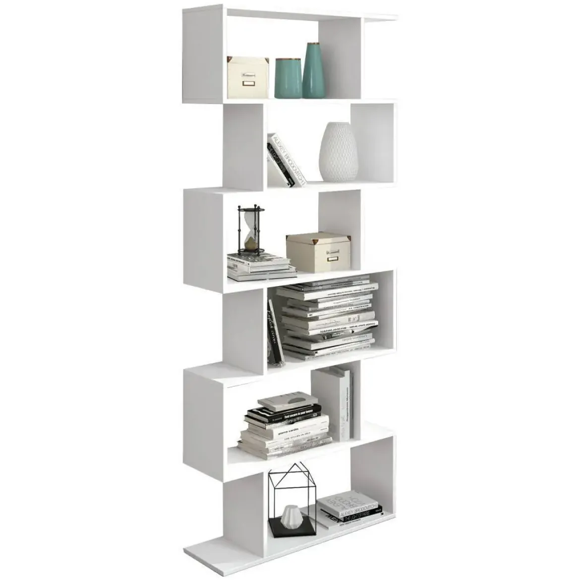 Estantería Asmétrica de Pared de color Blanco AURA