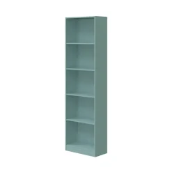 Estantería blanca de 5 estantes color verde acqua 005422J