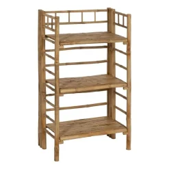 Estantería de Bambú Natural con Tres Baldas 613204