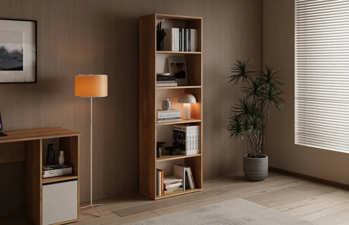 Estantería de 182 cm en Melamina Beige ELBA A031EL26MVG