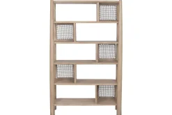 Estantería de Madera de Acacia con Cuerda MB-226691