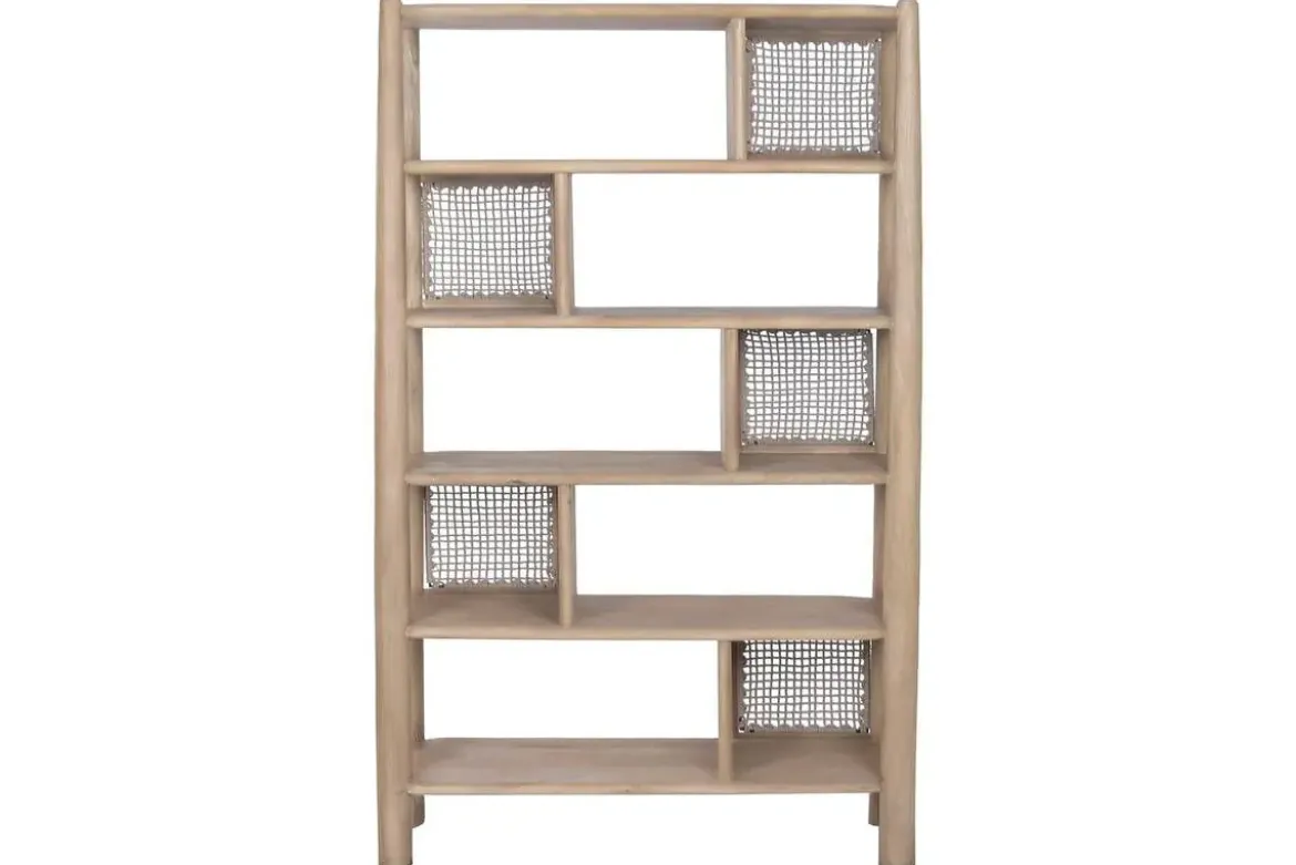 Estantería de Madera de Acacia con Cuerda MB-226691