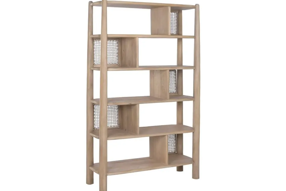 Estantería de Madera de Acacia con Cuerda MB-226691
