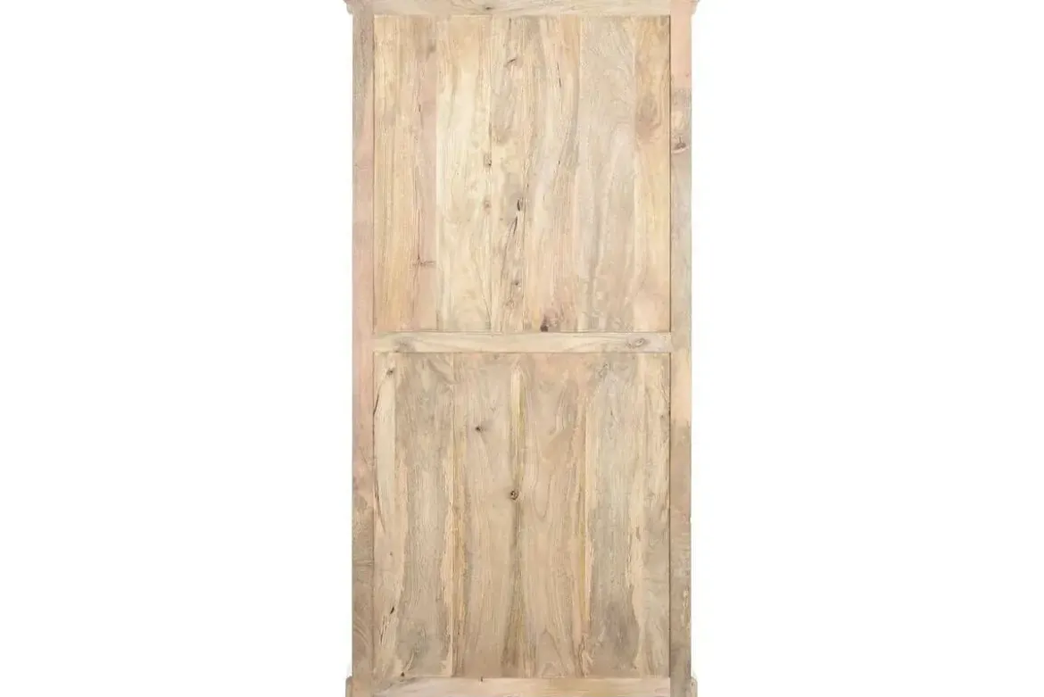 Estantería de Madera de Mango Blanco Envejecido con Cajón MB-219423