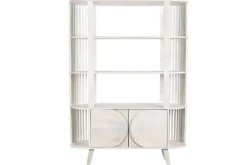 Estantería de Madera de Mango Blanca 116 cm MB-206306