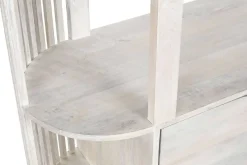 Estantería de Madera de Mango Blanca 116 cm MB-206306