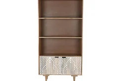 Estantería de Madera de Mango Blanca MB-212182