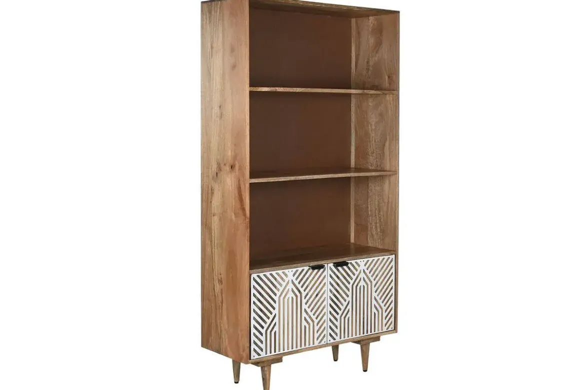 Estantería de Madera de Mango Blanca MB-212182