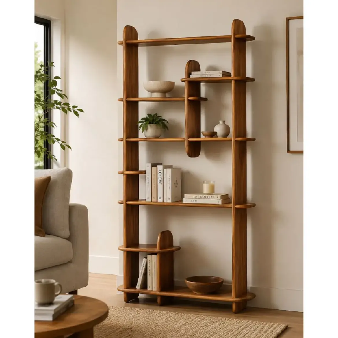 Estantería de Madera de Mango 90 cm MB-227853