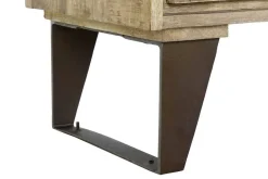 Estantería de Madera de Mango Natural y Metal MB-180126