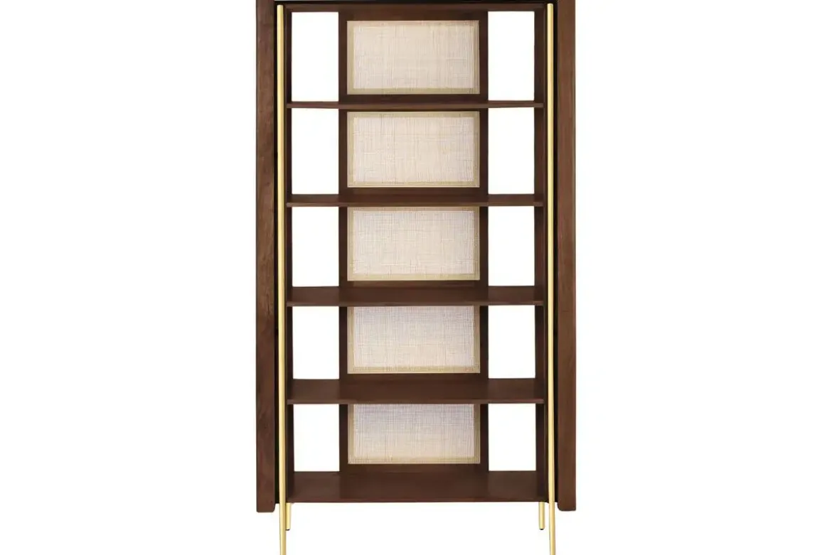 Estantería de Madera de Mango y Fibra Natural MB-222844