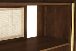 Estantería de Madera de Mango y Fibra Natural MB-222844