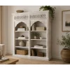 Estantería de Madera Tallada en Blanco MB-220358
