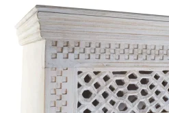 Estantería de Madera Tallada en Blanco MB-220358