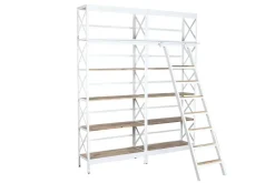 Estanteria con Escalera Metal-Madera de Mango 220 cm MB-218893