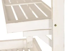 Expositor de Madera Blanco con Ruedas de Abeto de 115 cm MB-224502