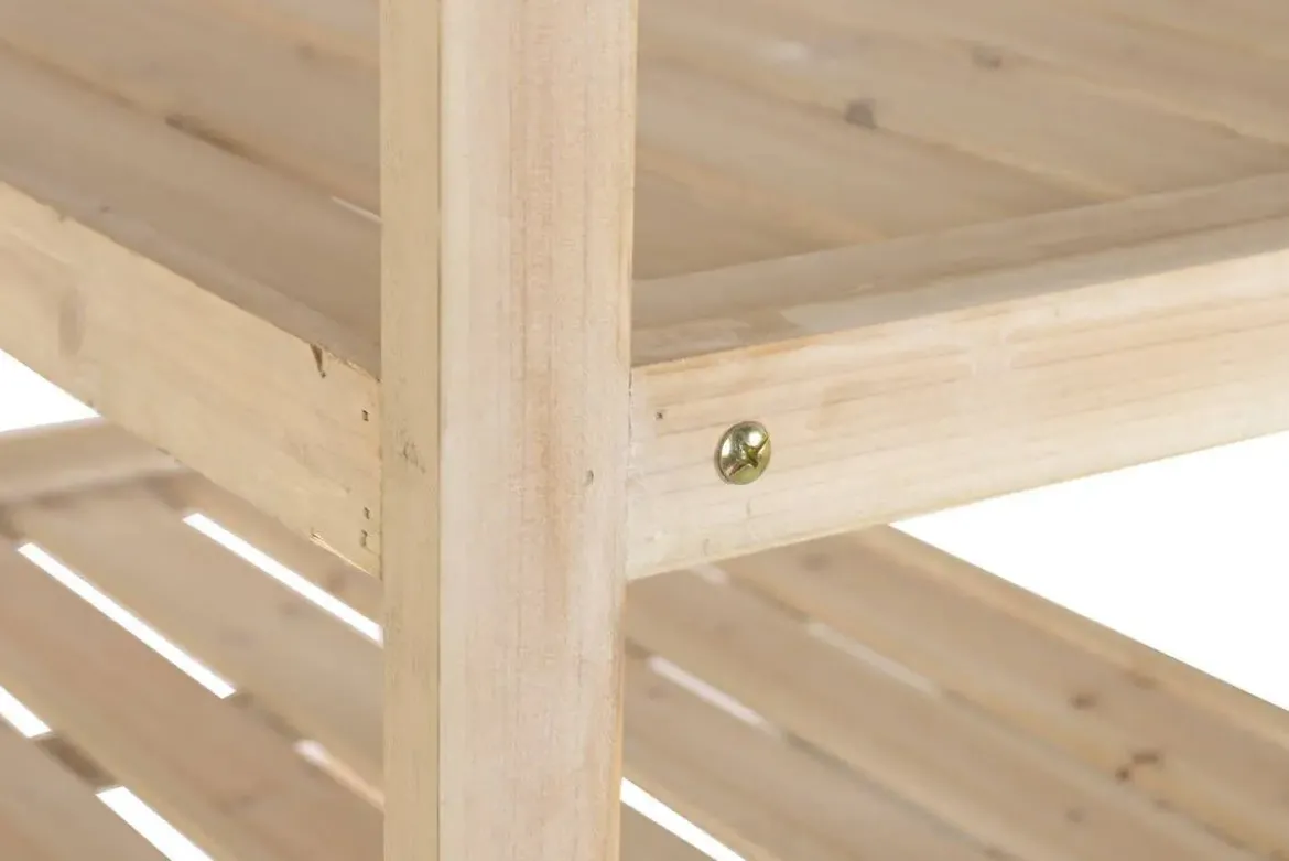 Expositor de Madera Natural con Ruedas de Abeto de 115 cm MB-224501