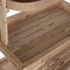 Expositor de Madera Tipo Carro con Ruedas Natural de 108 cm MB-218221