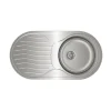Fregadero Circular Encastrado y Reversible con Cubeta de 36 cm y Escurridor INOX TEKA DR-80 10110005