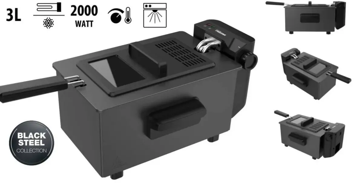 Freidora Princess 182006 de 3 Litros 2000 W con Termostato Regulable