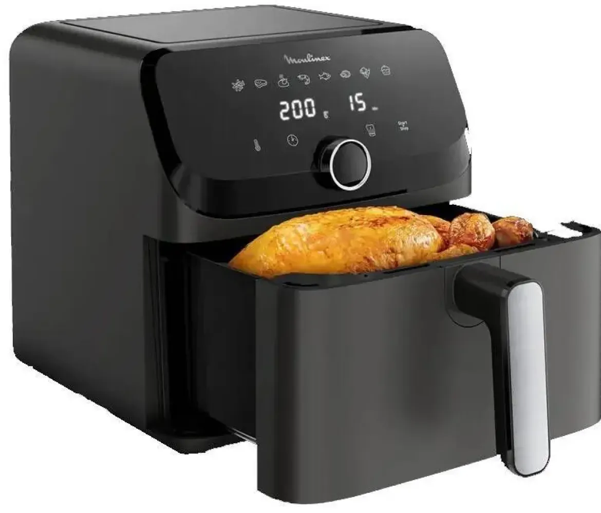 Freidora sin Aceite Moulinex 7.5L Easy Fry Mega 8 Programas Gris EZ855H