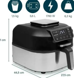 Freidora sin Aceite Princess 5.6L Grill Digital 2en1 118209201001